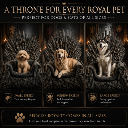 👑Luxury Pet Throne Bed Chair For Dogs Cats – Fantasy Royal Style Pet Furniture