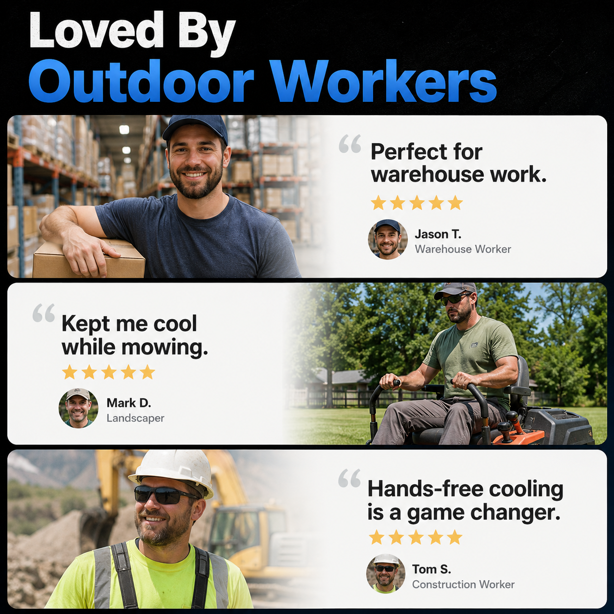 ❄️ Portable Waist Fan | Hands-Free Cooling Fan for Outdoor Work