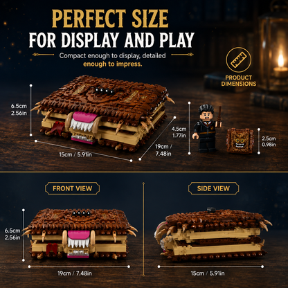🧱 SPECIAL OFFER | 518-Piece Monster Book Building Set – Creative Challenge with Pull-Back Action