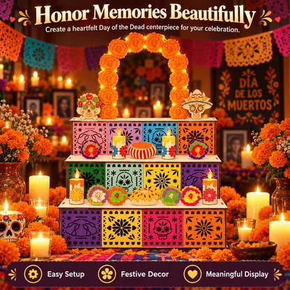 🔥Last Day 49% OFF - 🎃🏵️Day of the Dead Wooden Altar Display Set | 💕Death is not the end of life, forgetting is(📦Buy 2 Free Shipping)