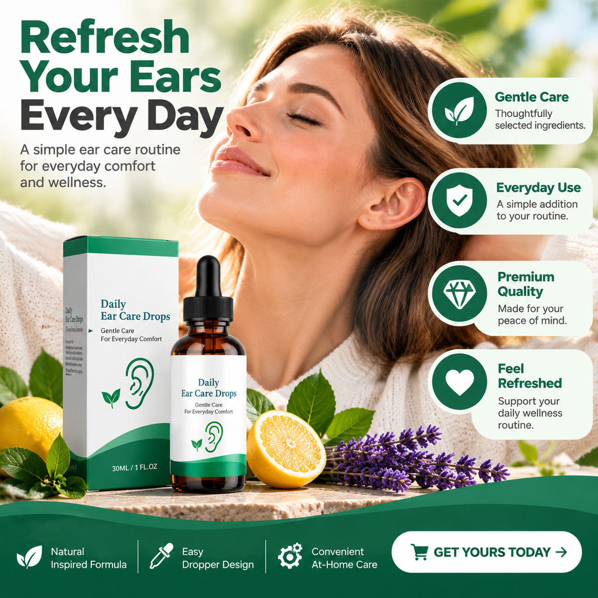 💧 EAR CARE DROPS | Easy Dropper Formula for Daily Personal Care & At-Home Wellness