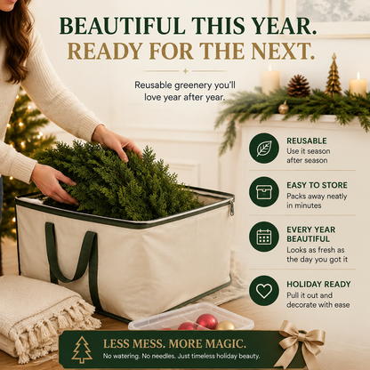 🏠 CHRISTMAS FAVORITE | Artificial Cedar Garland 2-Pack – 6 FT Faux Greenery for Mantels, Tables, Stairs & Walls