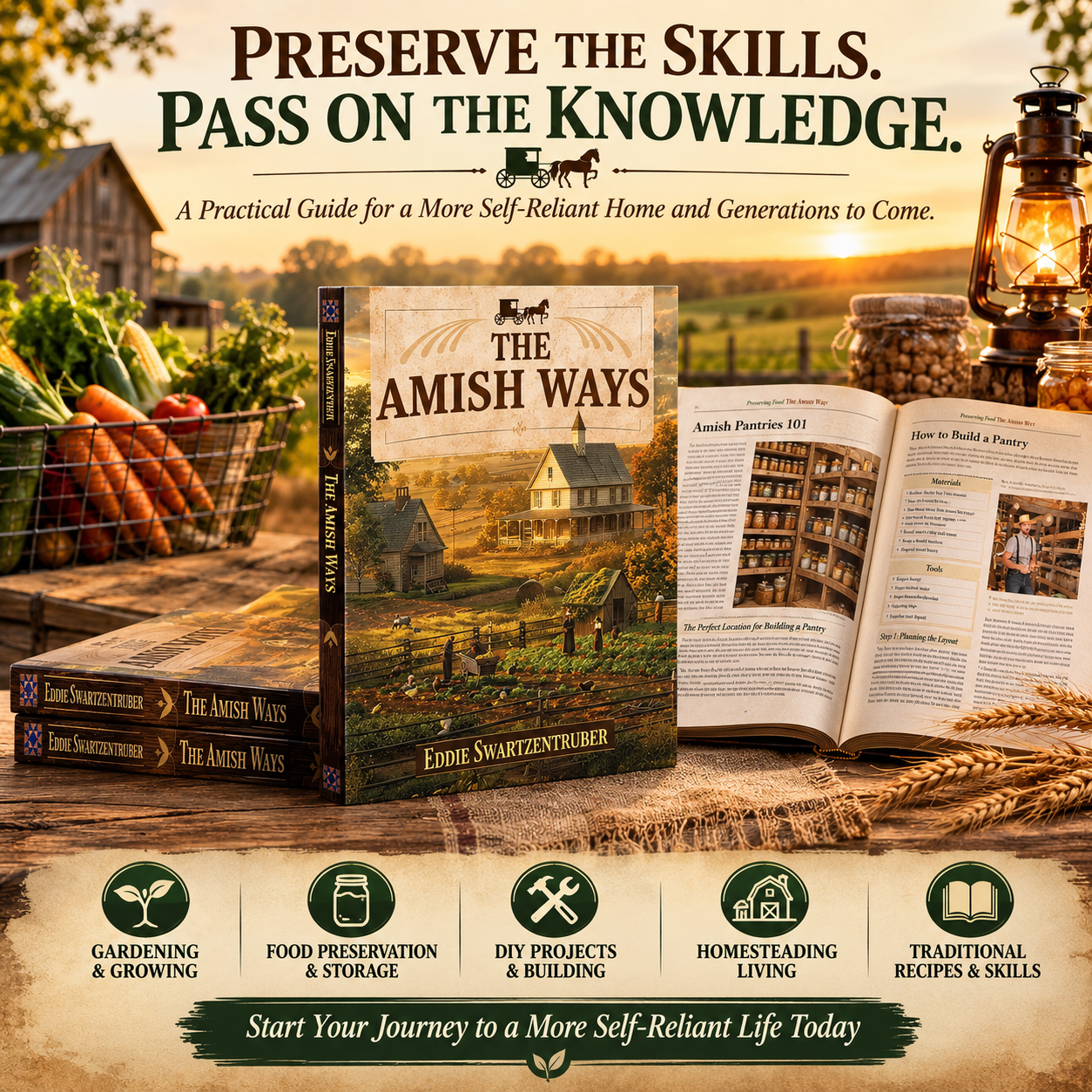 🏡 HOMESTEADING FAVORITE | Practical Self-Sufficiency Guide – Food, Pantry, Home & Traditional Living Skills