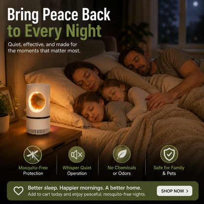 🔥 2026 New  Mosquito Trap – USB Powered Quiet Mosquito Catcher for Home & Bedroom