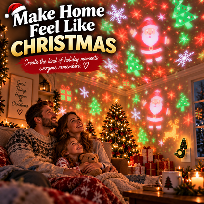 🎄 Christmas Projector Light – Plug-In Holiday Projection Lamp for Living Room, Bedroom & Party Decor