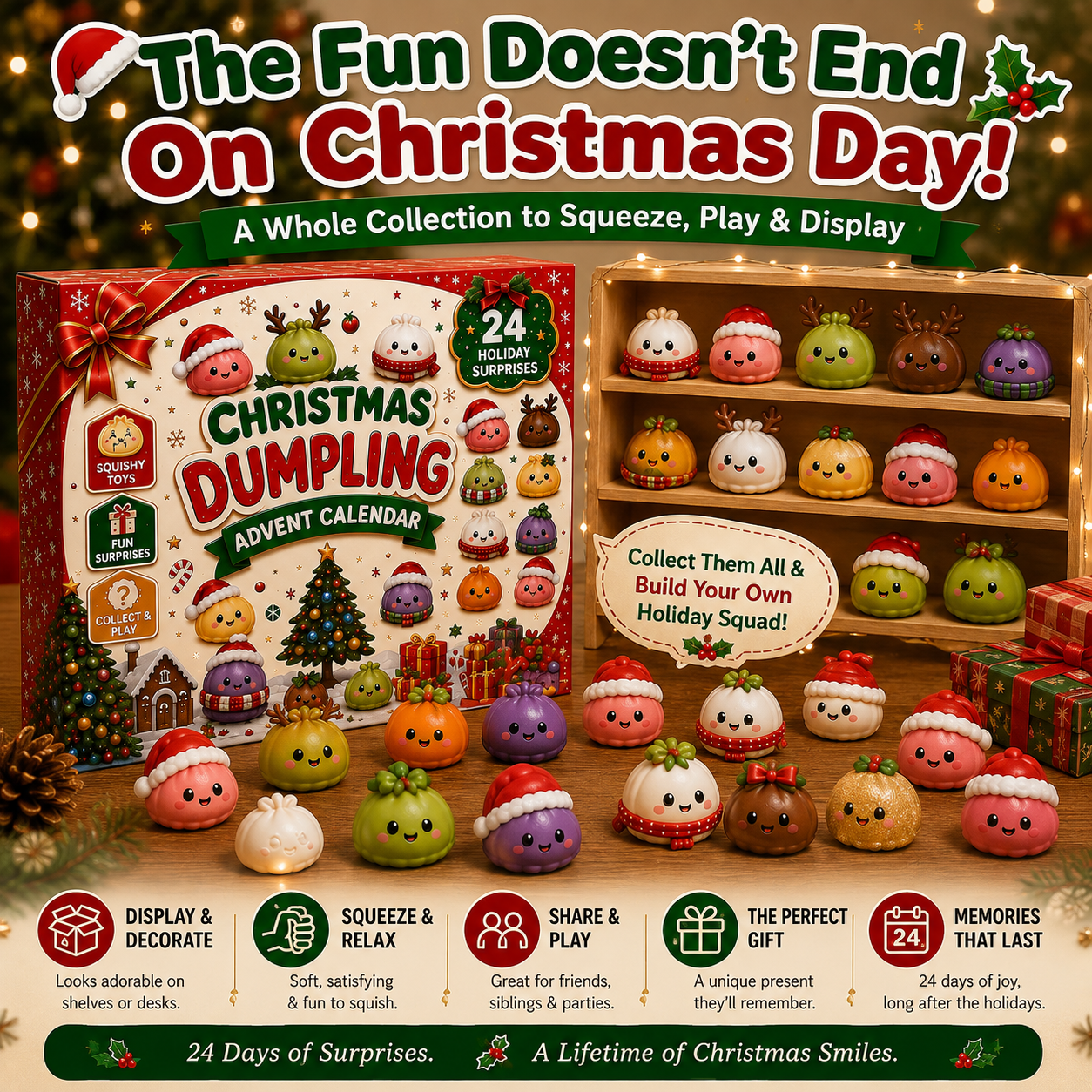 🎅 CHRISTMAS SPECIAL | 24 Days of Mini Squishies – Cute 2026 Advent Calendar with Daily Dumpling Surprises