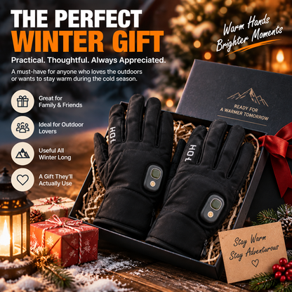 🔥 HOT SALE | Rechargeable Heated Gloves – Touchscreen Winter Gloves with Adjustable Heat for Skiing, Hiking & Outdoor Use