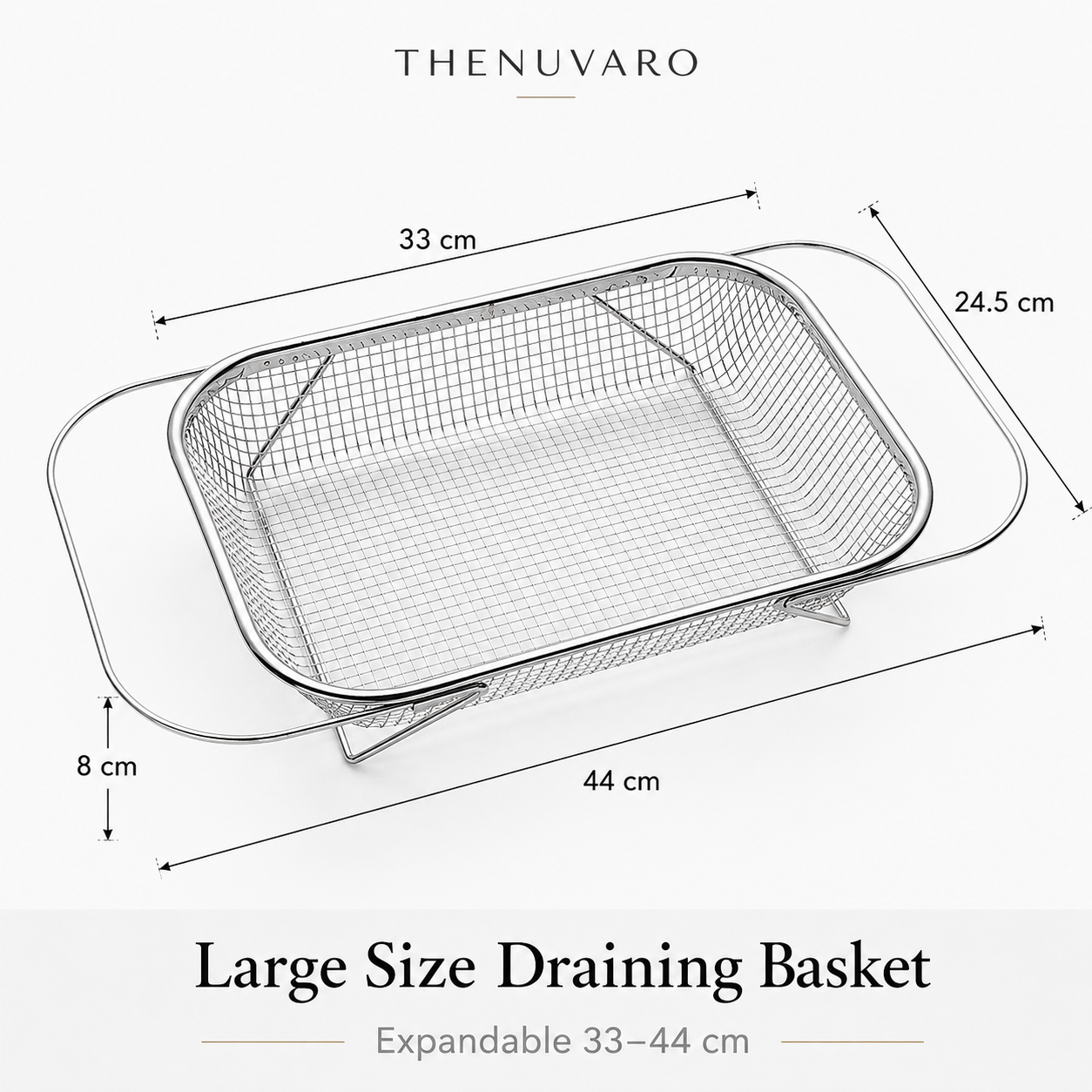 🥬 304 Food-Grade Stainless Steel Expandable Sink Colander