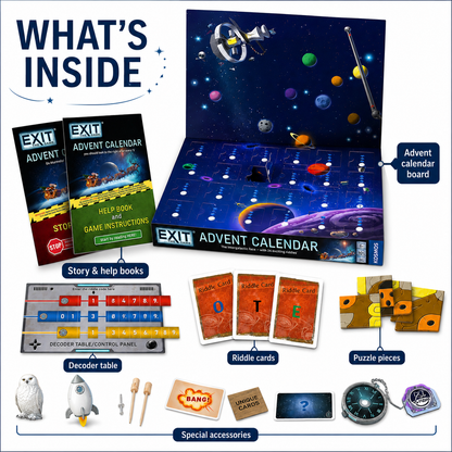 🧩LAST DAY 49% OFF –🐰 24-Day Cosmic Escape Room Advent Calendar🚀