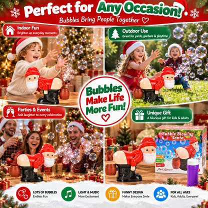 🎅 Automatic Big Bubble Maker – Funny Bubble Machine for Kids, Parties & Outdoor Fun