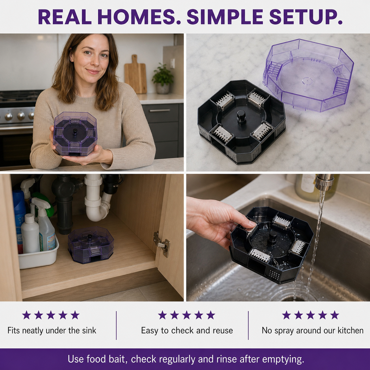 🪳 50% OFF Reusable Roach Trap – Catch Crawling Pests Without Spraying