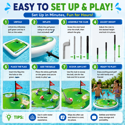 Floating Golf Pool Game – Interactive Water Toy for Kids & Family Fun