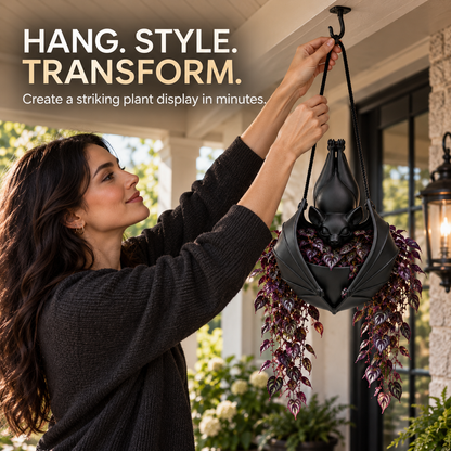 🦇 Gothic Bat Hanging Planter – Unique Indoor & Outdoor Garden Décor