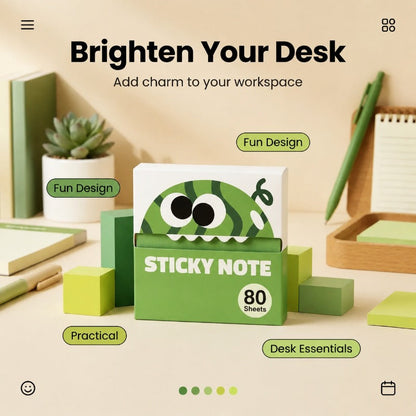 Transparent Pull-Out Glitter Sticky Notes