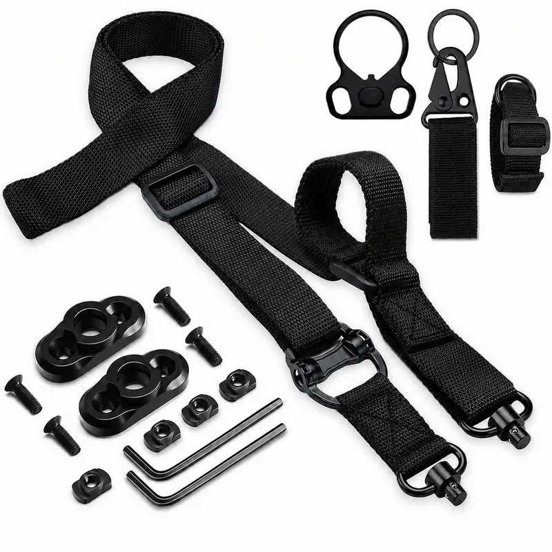🧭 2-Point Quick-Adjust Outdoor Sling | Durable Swivel Strap