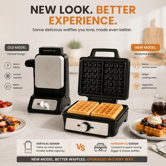 🧇 Belgian Waffle Maker | Thick Crispy Homemade Waffles With Non-Stick Plates