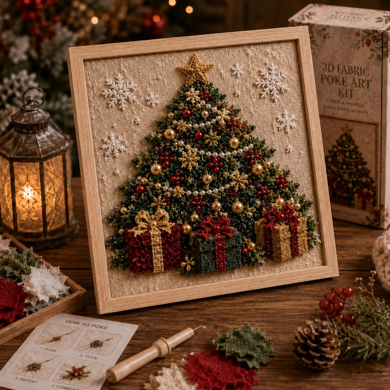 ⛄ CHRISTMAS SPECIAL | DIY Snowman Fabric Poke Art Kit – Handmade 3D Holiday Decoration Craft Set