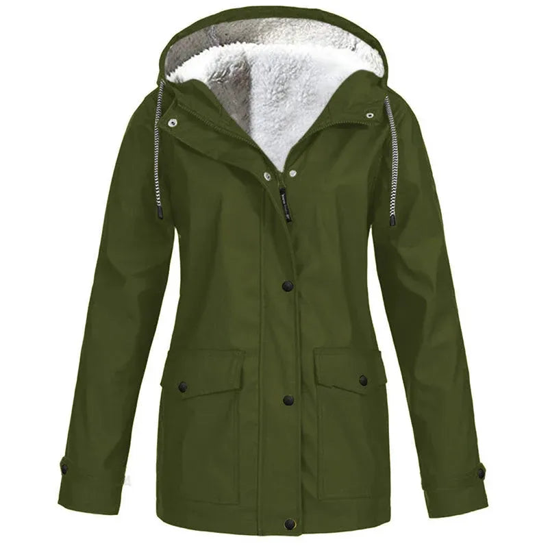 🏆 LIMITED TIME 65% OFF ❤️‍🔥 Women's Plush-Lined Windproof Hooded Jacket