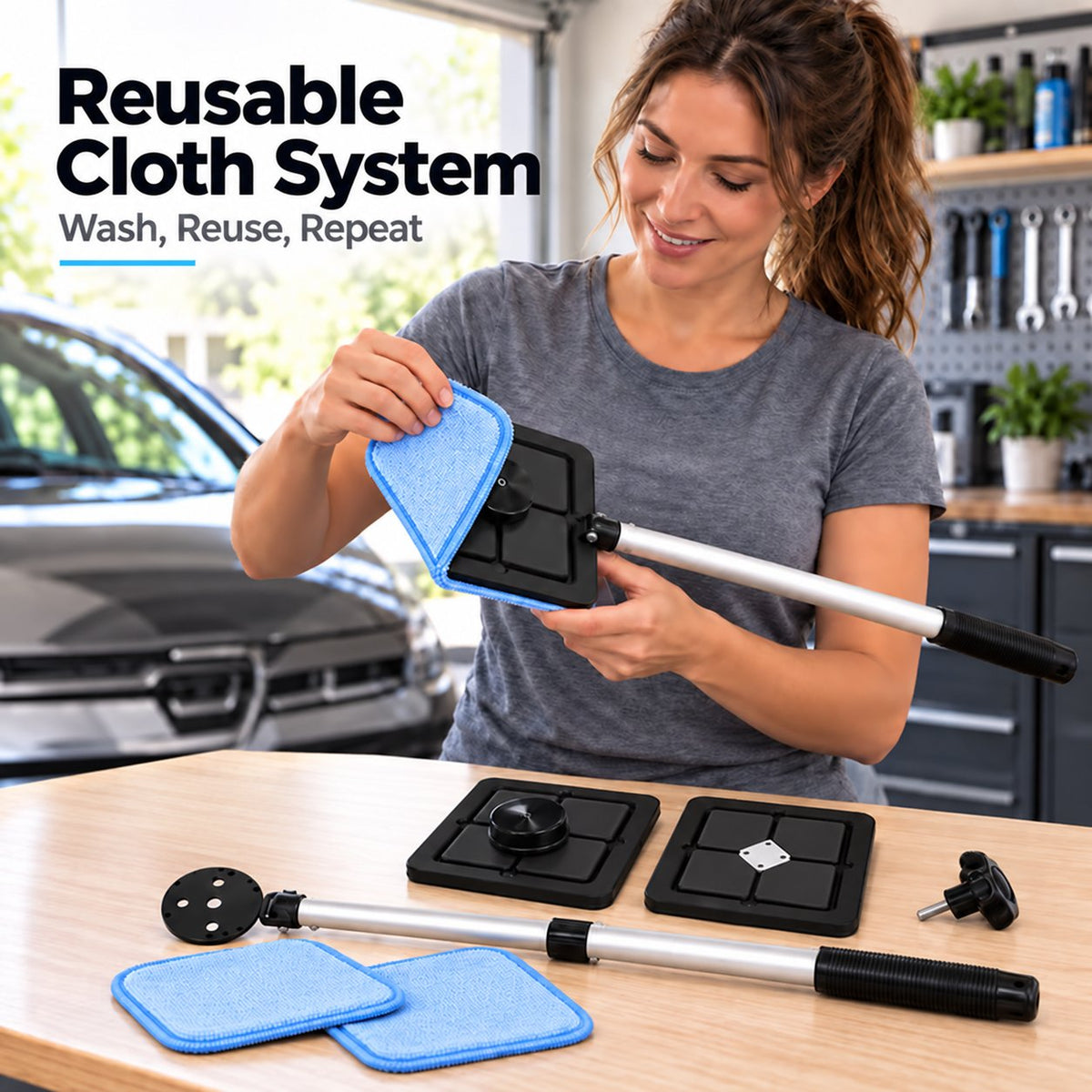 🔥Dual Magnetic Car Windshield Cleaner | Streak-Free Auto Glass Cleaning Kit