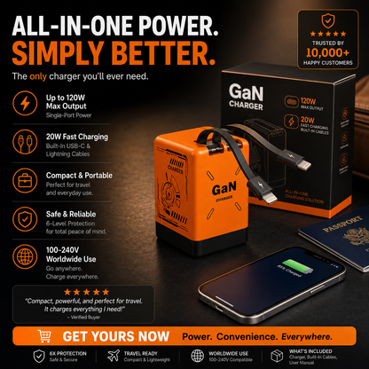 ⚡ All-in-One GaN Travel Charger