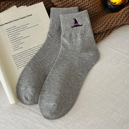 🎁 HALLOWEEN GIFT SALE | 5-Pair Cute Spooky Embroidered Socks