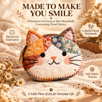 Handmade Patchwork Cat Coin Purse