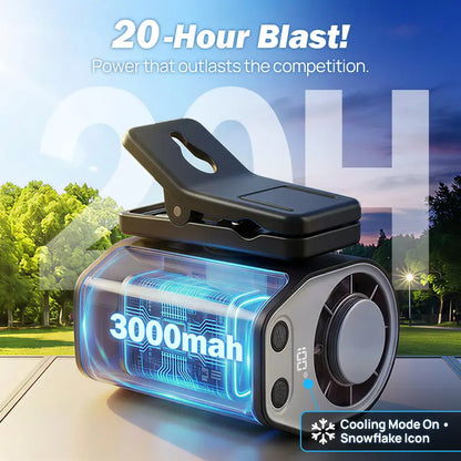 2026 Car Clip On Fan with LED Display