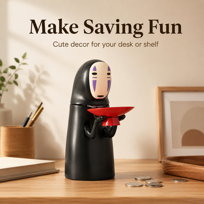 🪙Spirited Away No-Face Coin Bank – Interactive Eating & Burping Sound, Save for Travel