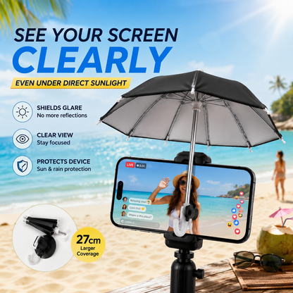 ☂️ Mini Sunshade Umbrella for Phones & Cameras
