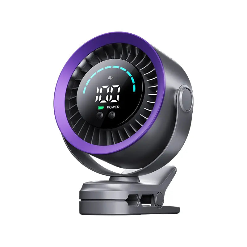 🔥 100-Speed Portable Clip Fan | Ultra Quiet Rechargeable Desk Fan