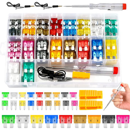 300/306Pcs Car Fuse Assortment Kit, 150 Mini Blade Fuses Automotive + 150 Standard Auto Fuses + Puller – Replacement for RV Camper Boat Truck (2Amp 3A 5A 7.5A 10A 15A 20A 25A 30A 35A 40A)