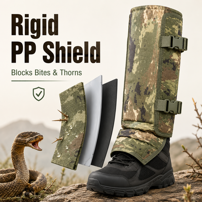 Unisex Adjustable Outdoor Snake-Resistant Leg Gaiters, Abrasion-Resistant Durable Fabric Protective Gear for Hunting, Hiking