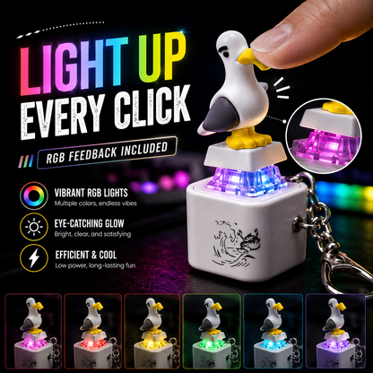 Funny Click Bird™ RGB Light Keychain