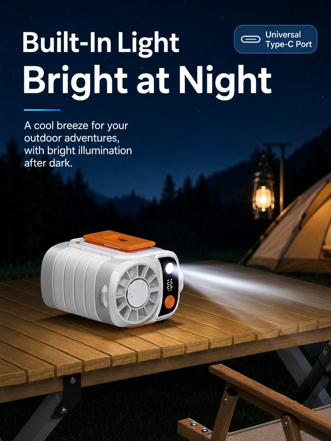 Portable Waist Fan, Rechargeable Multi-functional Fan
