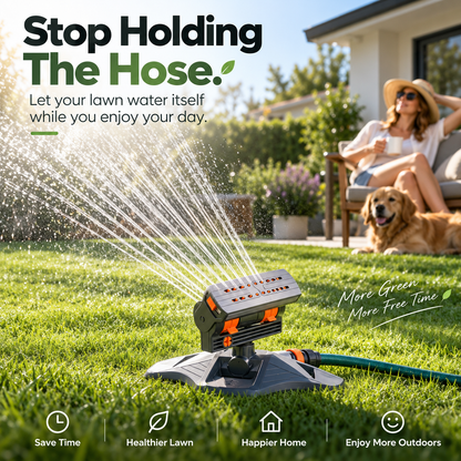💦 Adjustable Oscillating Lawn Sprinkler – Easy Hands-Free Garden Watering