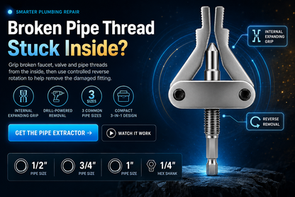 🔩 Broken Pipe Thread Remover - Grip And Remove Broken Faucet, Valve & Pipe Threads From The Inside
