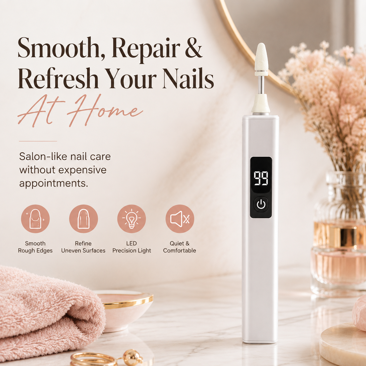 🔥 LAST DAY 50% OFF-Electric Nail Grinder With LED Light