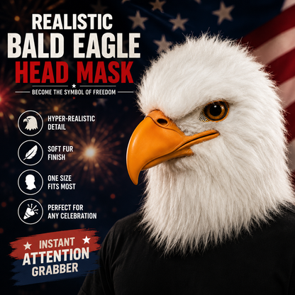 🦅 Realistic Bald Eagle Mask – Become The Center Of Attention Anywhere