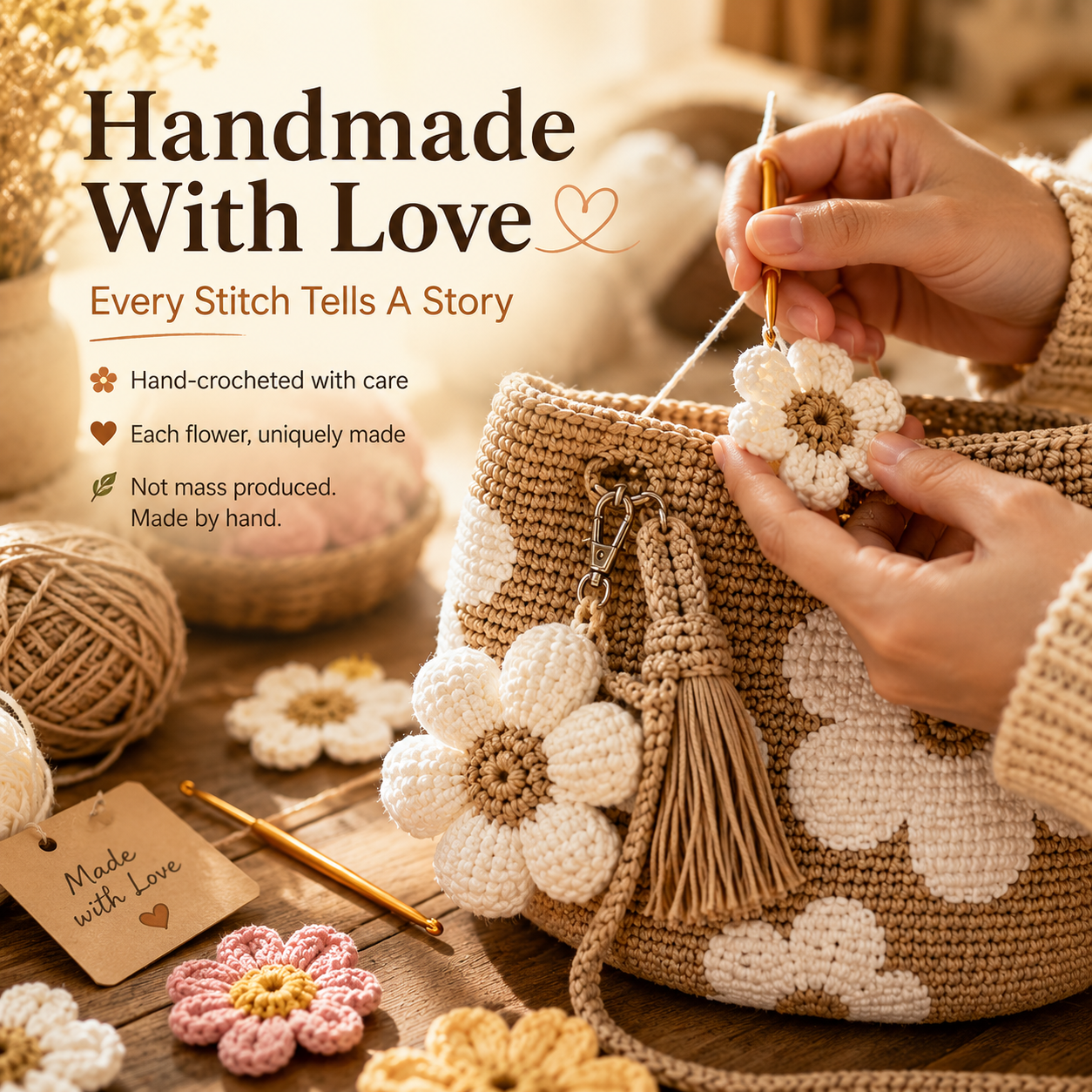 Handmade Crochet Flower Bag – A Dream Woven With Love