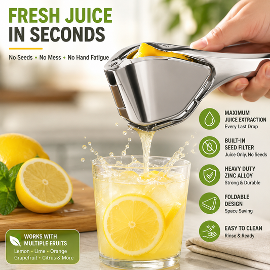 🍋 Fresh Lemon Squeezer – No Seeds, No Mess, More Juice