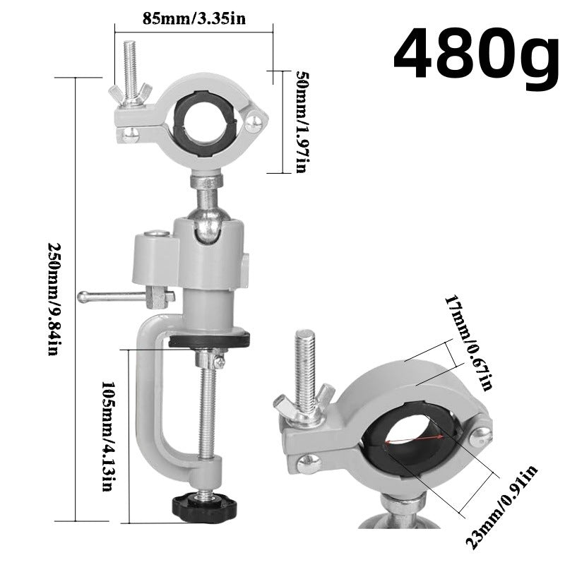 3" Aluminum Work Bench Vise - 360° Swivels, Universal Clamp, 2" Jaw Opening, Rotating Design, New, Swivels 360°, Aluminum Body, 45° Tilt Adjust, 360 Degrees Rotating Jaw