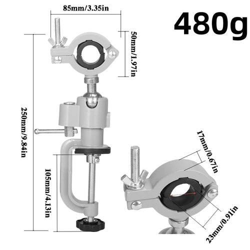 3" Aluminum Work Bench Vise - 360° Swivels, Universal Clamp, 2" Jaw Opening, Rotating Design, New, Swivels 360°, Aluminum Body, 45° Tilt Adjust, 360 Degrees Rotating Jaw