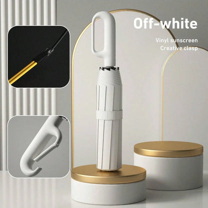 ☔ One-Touch Automatic Windproof Umbrella with Ring-Buckle Handle – Large 105CM Rain & Sun Coverage