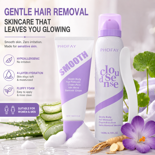 ✨ Gentle Hair Removal Foam for Sensitive Skin – Smooth, Easy-Rinse Body Care for Women & Men