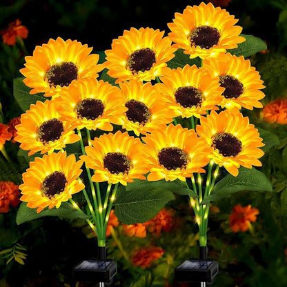 2026 Upgraded Sunflower Solar Garden Lights Outdoor