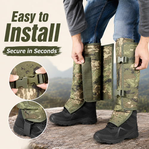 Unisex Adjustable Outdoor Snake-Resistant Leg Gaiters, Abrasion-Resistant Durable Fabric Protective Gear for Hunting, Hiking
