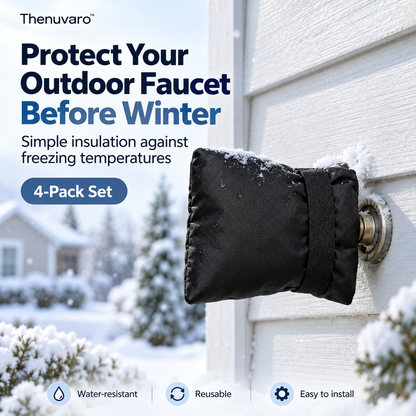❄️ Winter Faucet Covers 4-Pack — Protect Outdoor Faucets From Freezing & Costly Repairs