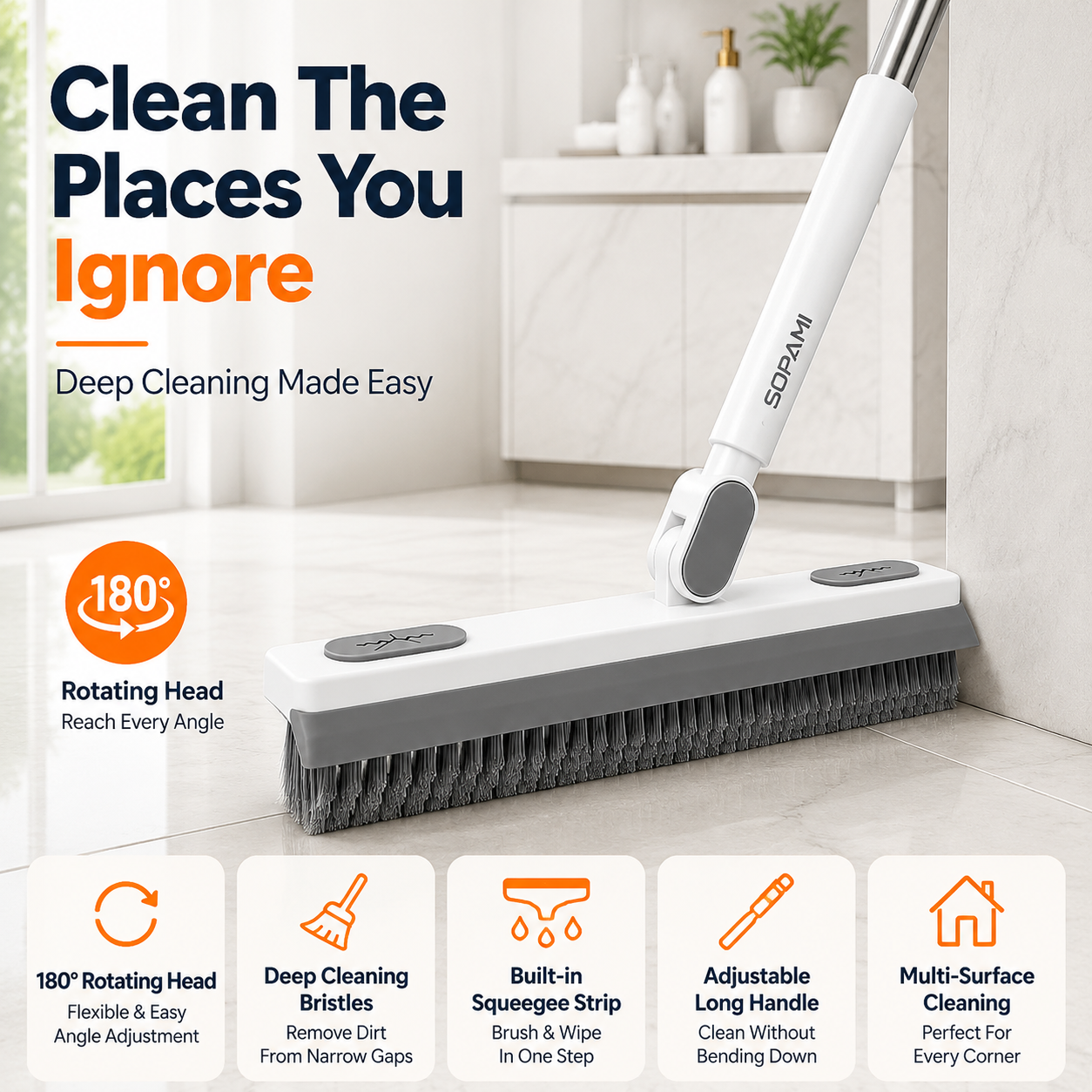 🧹 180° Rotating Gap Cleaning Brush – Deep Clean Every Hard-To-Reach Spot