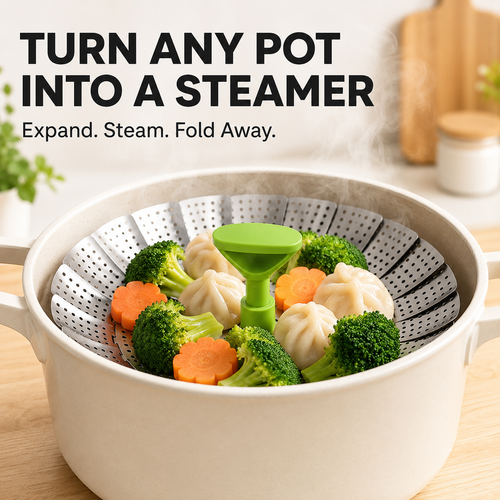 🥦 Expandable Steamer Basket – Turn Any Pot Into a Steamer