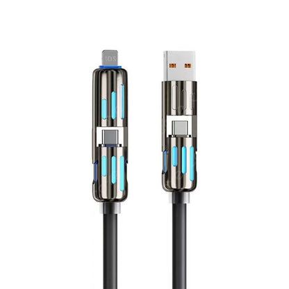 4-in-1 240W Charging Cable – One Cable for iPhone 17, MacBook & Samsung